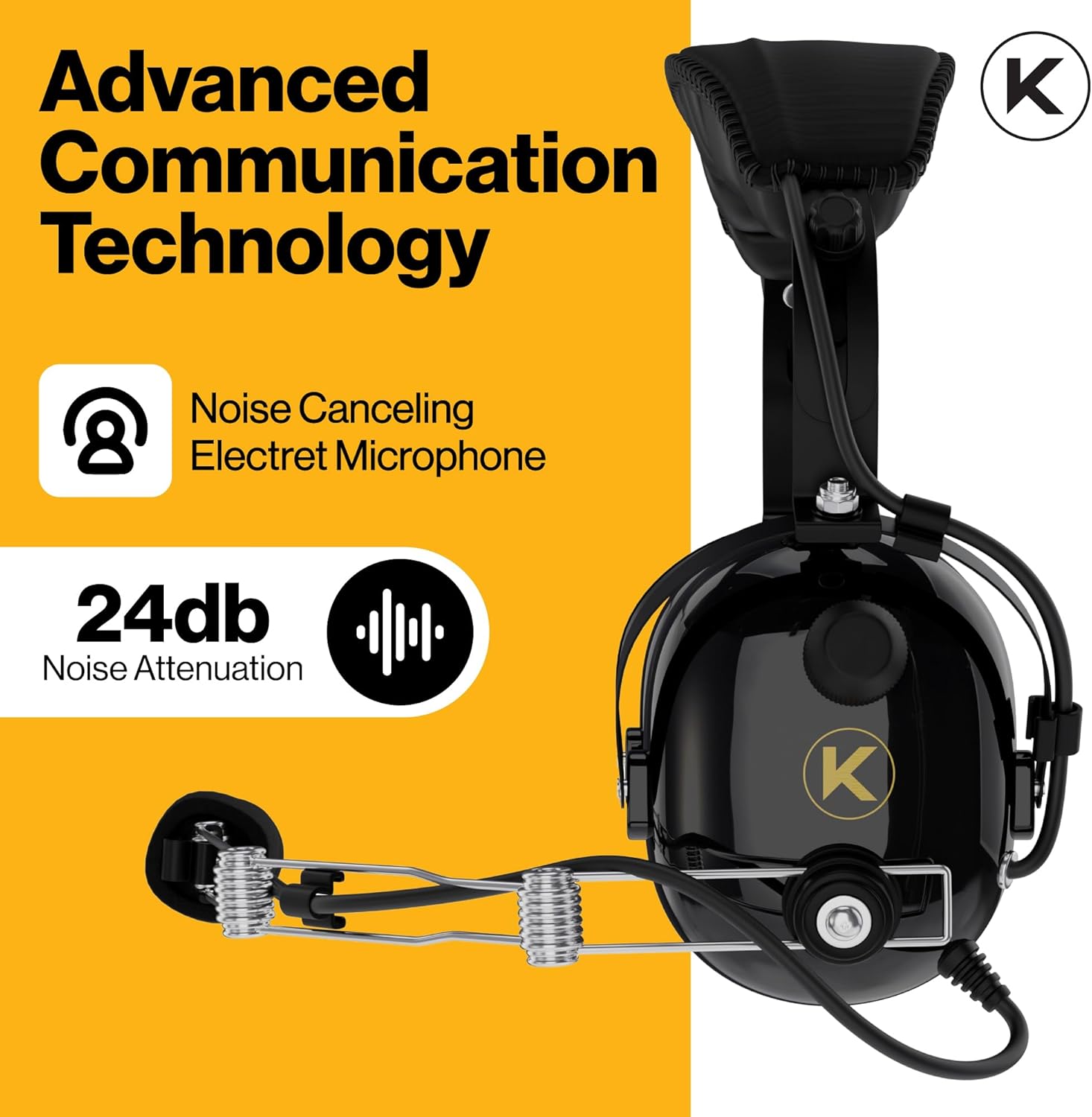 KORE P1 General Aviation Headset (Mono) with Headset Bag - Dual GA Plugs (10 Units per Box)